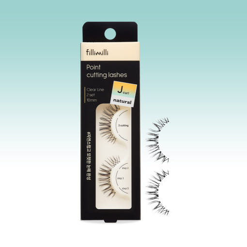 Fillimilli Point Cutting Lashes #NATURAL J CURL (10mm)